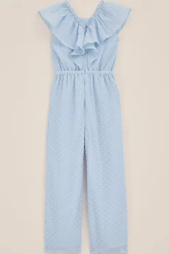 Meisjes jumpsuit met structuur