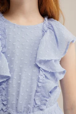 Meisjes jumpsuit met structuur