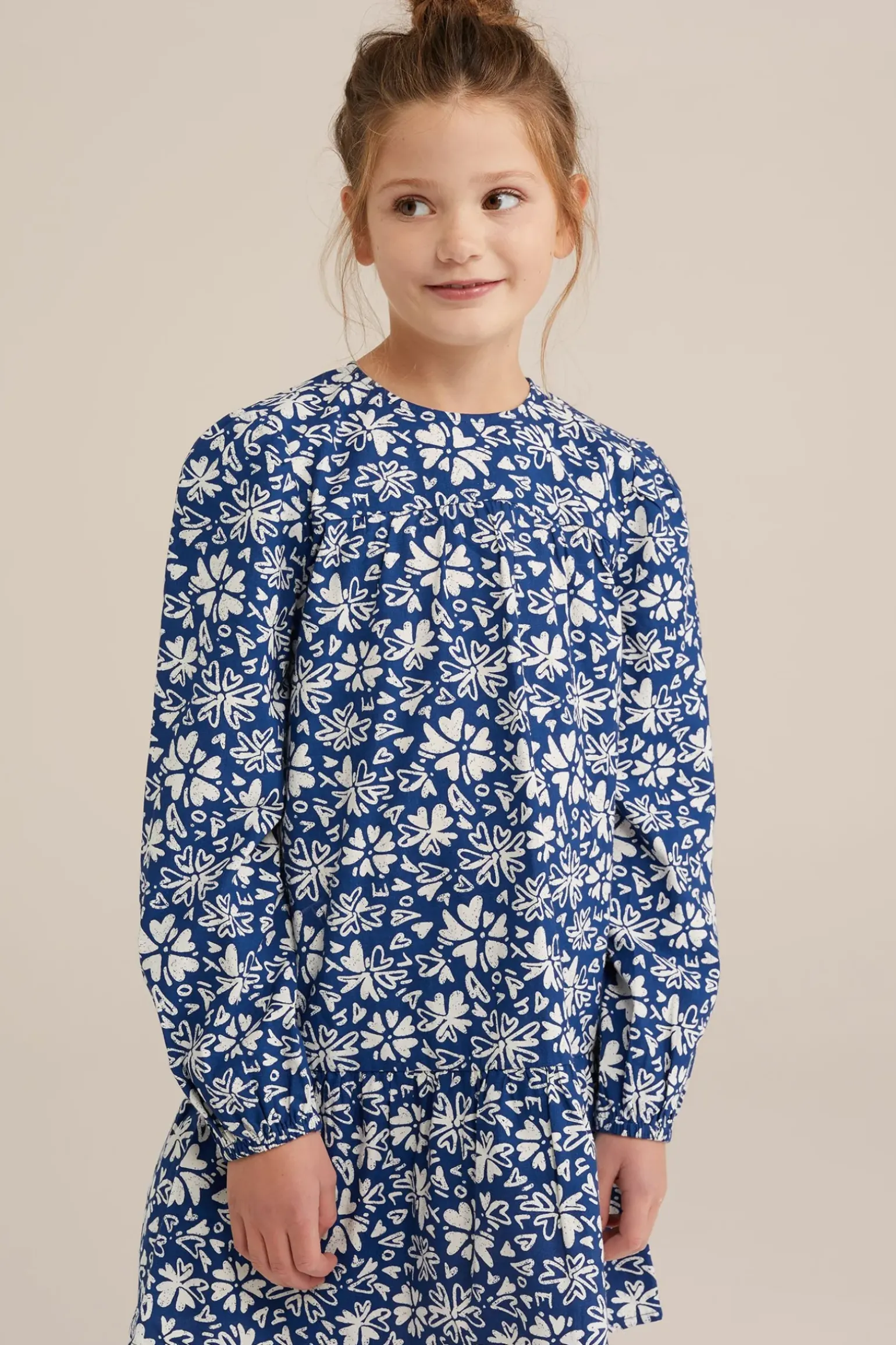 Meisjes jurk met dessin