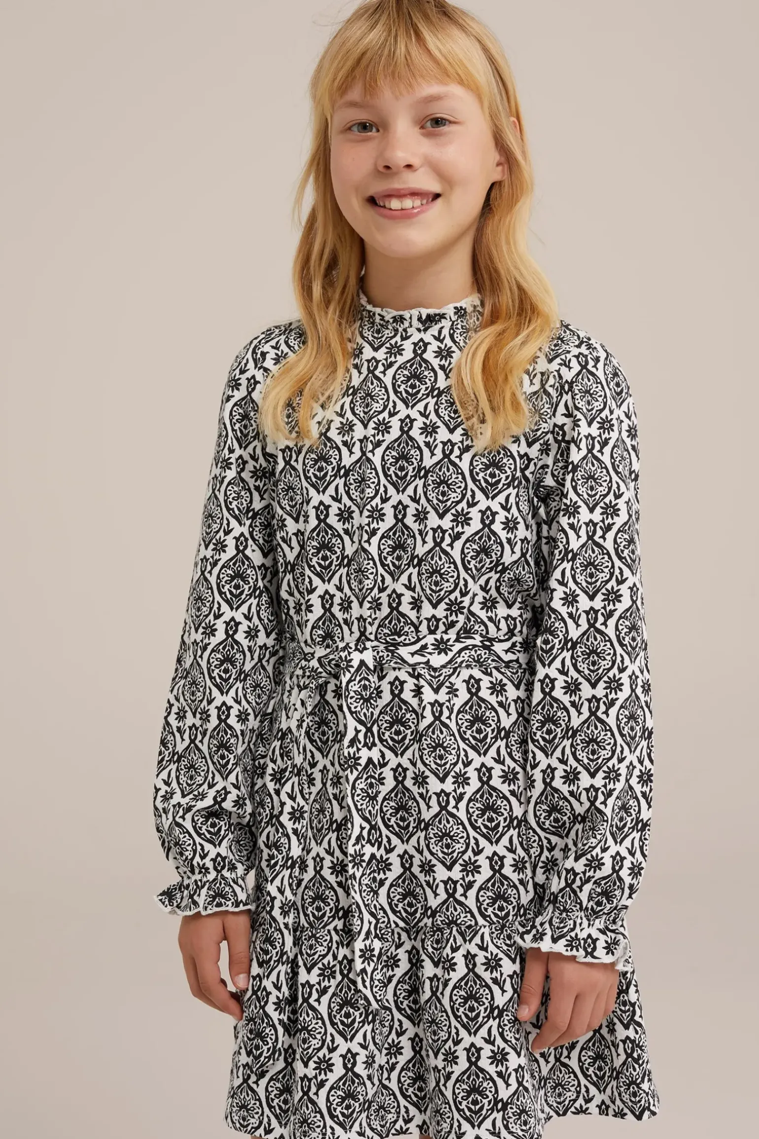 Meisjes jurk met dessin