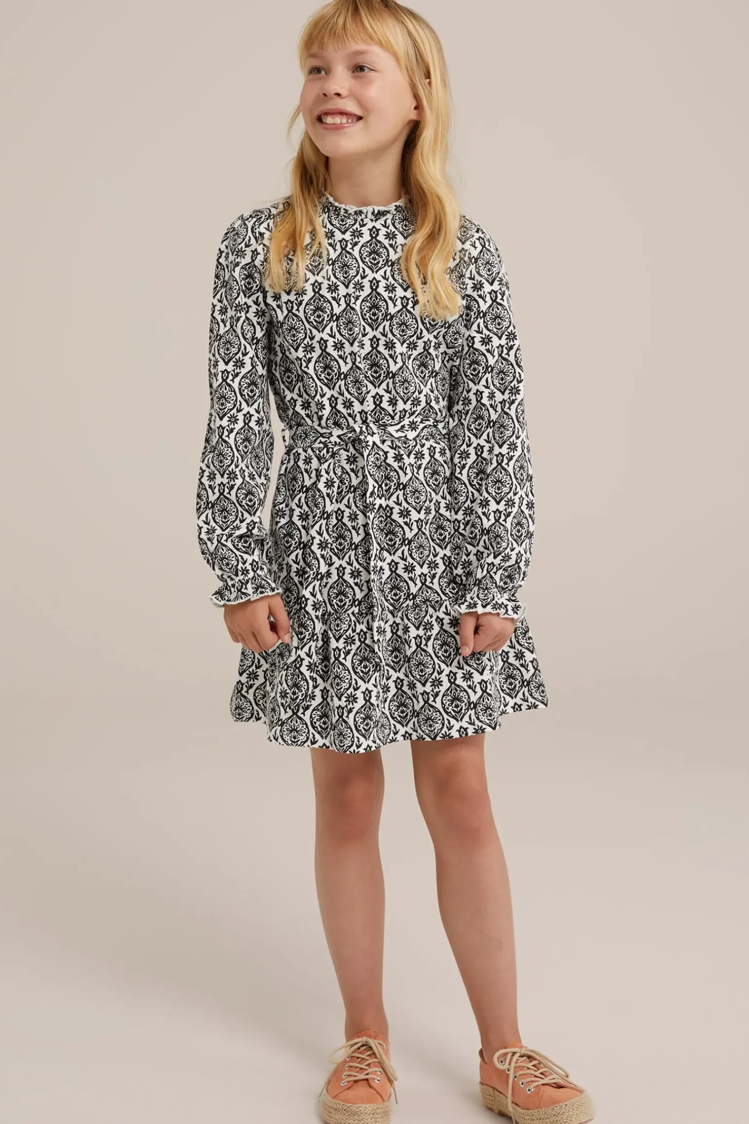 Meisjes jurk met dessin