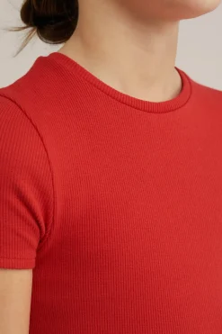 Meisjes jurk met ribstructuur