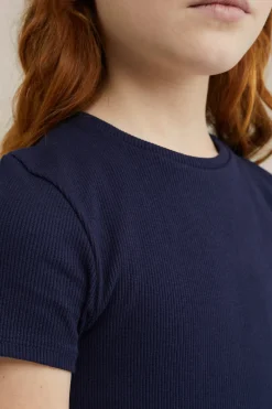 Meisjes jurk met ribstructuur