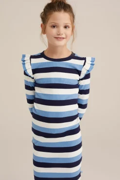 Meisjes jurk met rib structuur