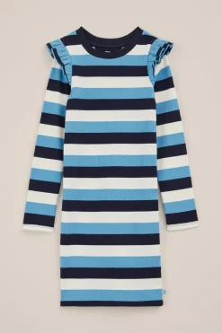 Meisjes jurk met rib structuur