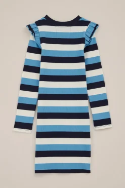 Meisjes jurk met rib structuur
