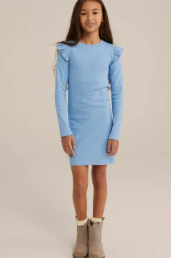 Meisjes jurk met rib structuur