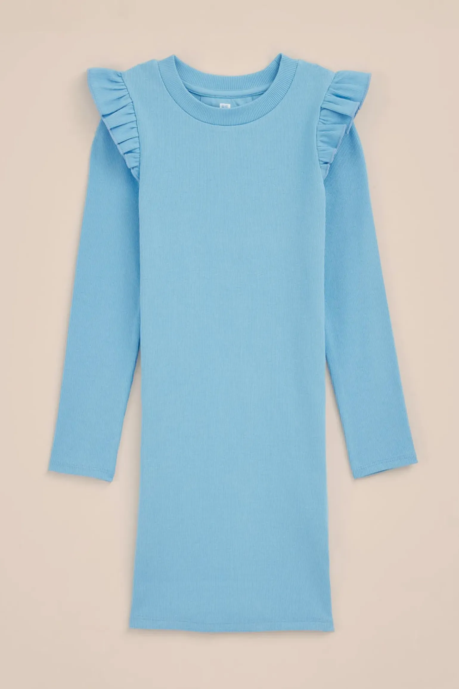 Meisjes jurk met rib structuur