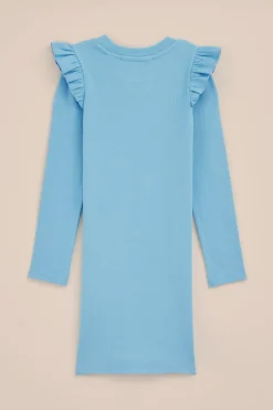 Meisjes jurk met rib structuur