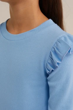 Meisjes jurk met rib structuur
