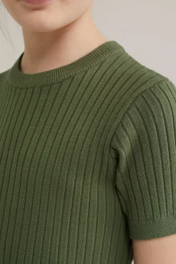 Meisjes jurk van ribstof