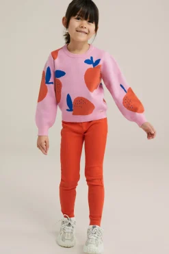Meisjes legging met ribstructuur
