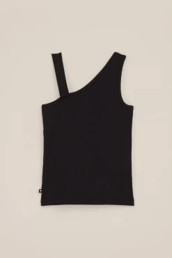 Meisjes one-shoulder top met dessin