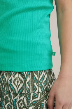 Meisjes one-shoulder top met dessin