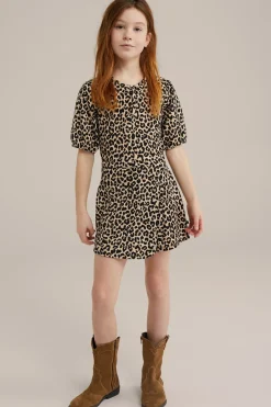 Meisjes playsuit met luipaard print