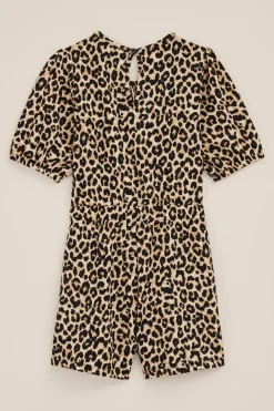 Meisjes playsuit met luipaard print