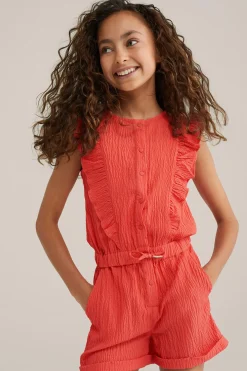 Meisjes playsuit met structuur