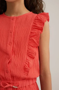 Meisjes playsuit met structuur