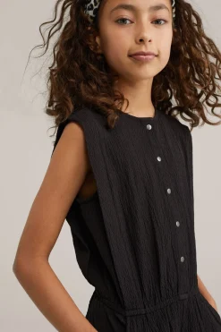 Meisjes playsuit met structuur