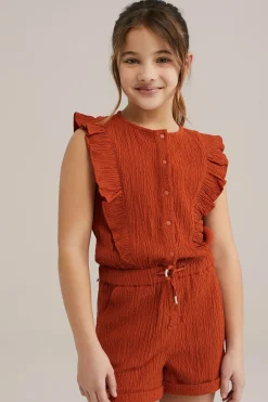 Meisjes playsuit met structuur