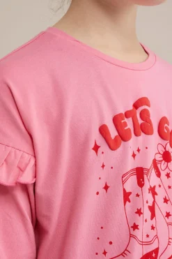 Meisjes pyjamaset met opdruk