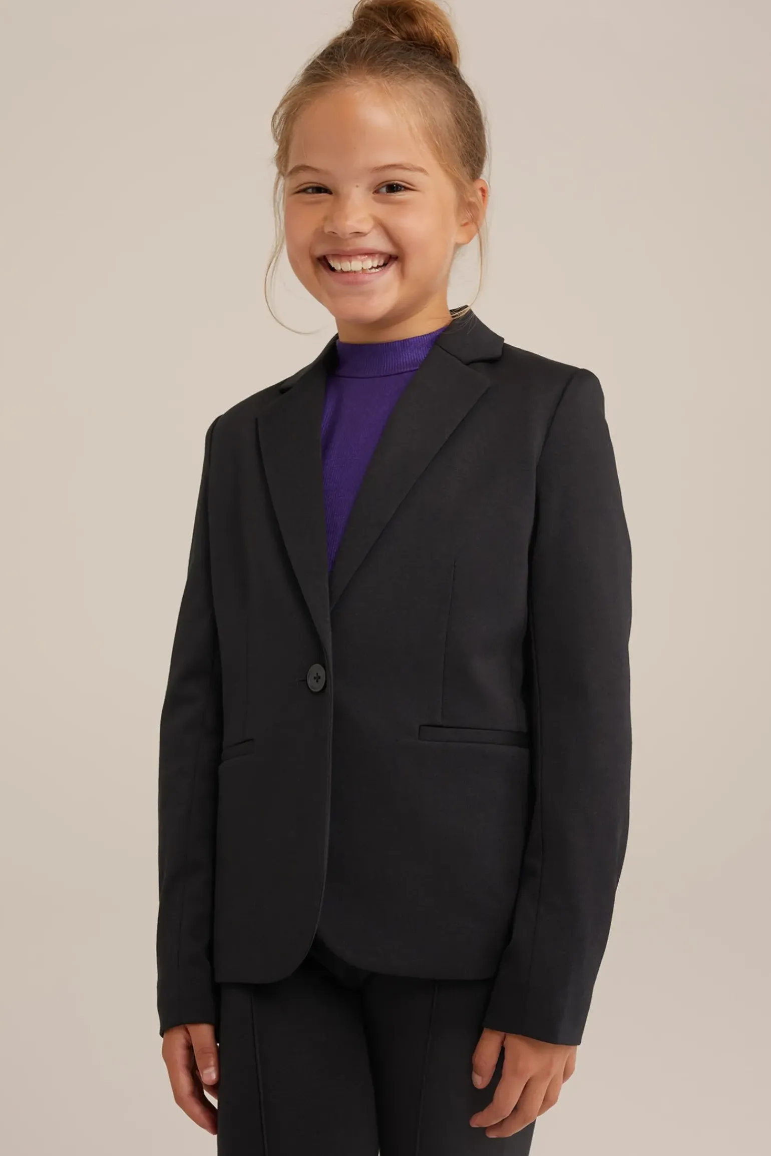 Meisjes regular fit stretch blazer