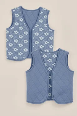 Meisjes reversible gilet met jacquard-dessin