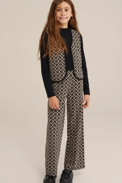 Meisjes reversible gilet met dessin