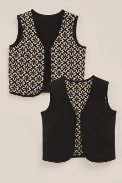 Meisjes reversible gilet met dessin