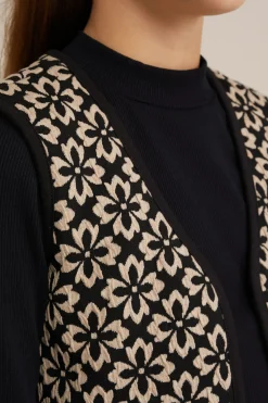 Meisjes reversible gilet met dessin
