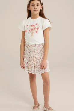 Meisjes rok met dessin