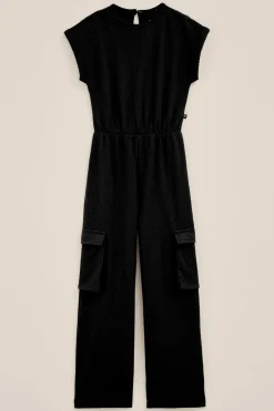 Meisjes seersucker cargojumpsuit