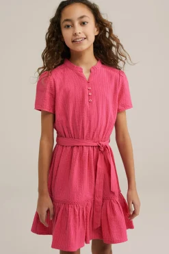 Meisjes seersucker jurk