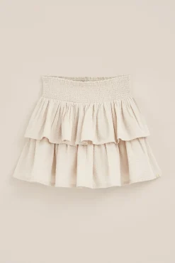 Meisjes seersucker skort met volant