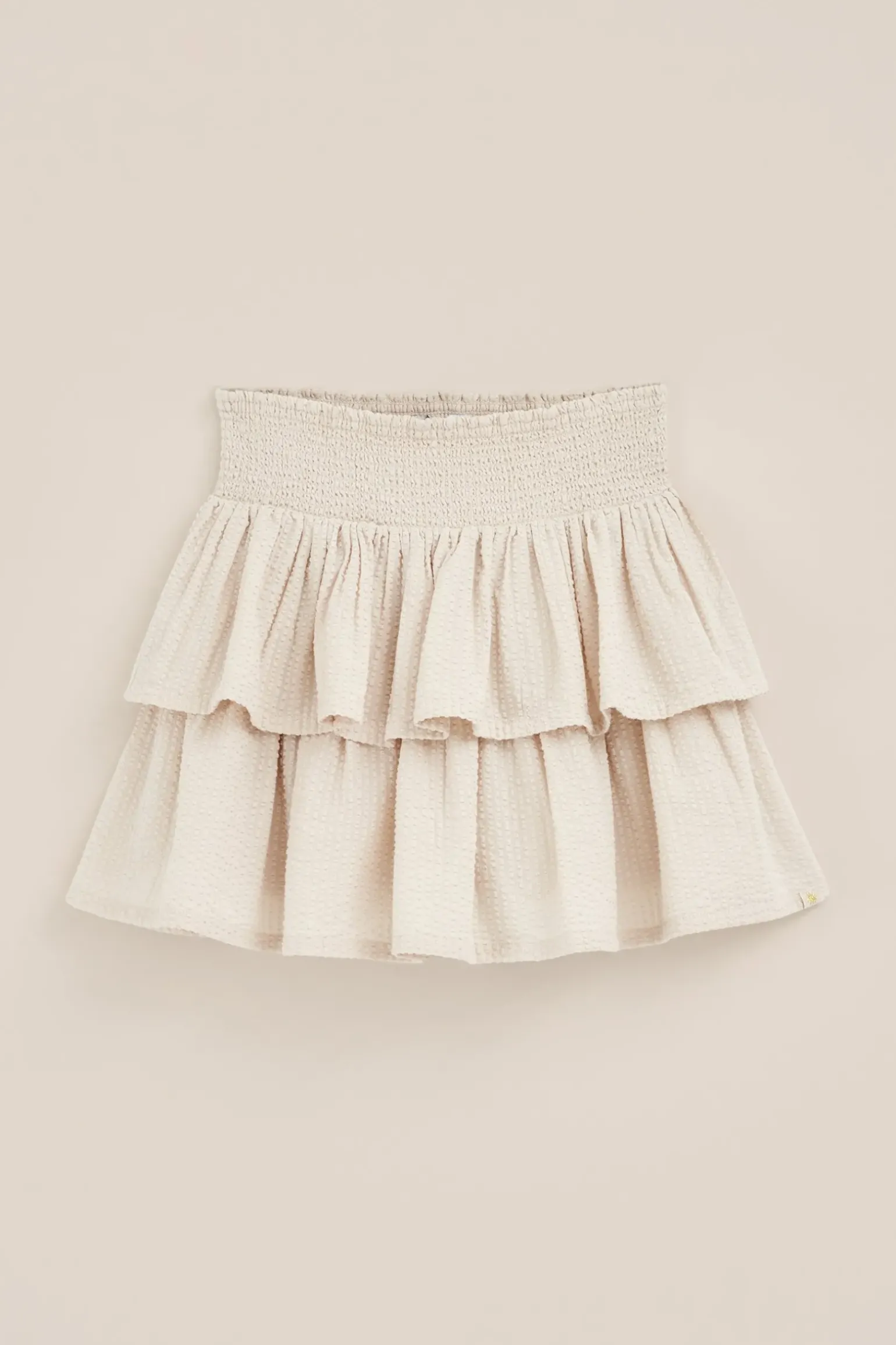 Meisjes seersucker skort met volant
