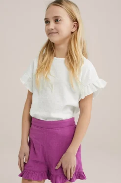 Meisjes seersucker T-shirt