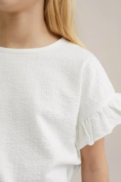 Meisjes seersucker T-shirt