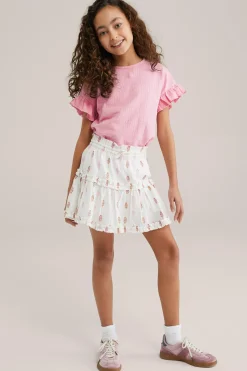 Meisjes seersucker T-shirt