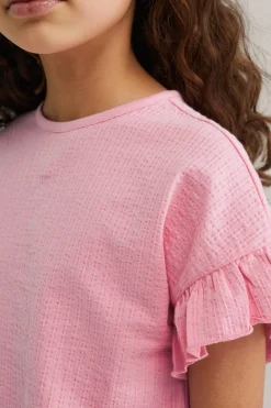 Meisjes seersucker T-shirt