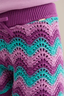 Meisjes short met opengewerkt dessin