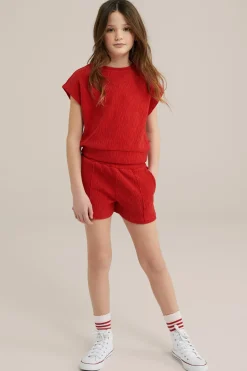 Meisjes short met structuur
