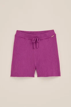 Meisjes short van ribstof