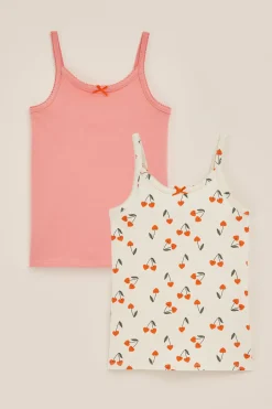 Meisjes singlet met dessin - 2-pack