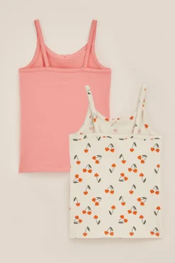 Meisjes singlet met dessin - 2-pack