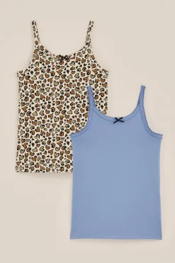Meisjes singlet met dessin - 2-pack