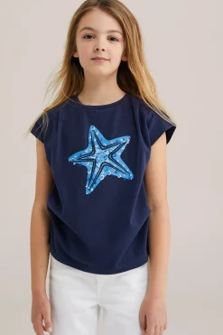 Meisjes singlet met embroidery