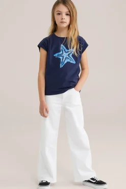 Meisjes singlet met embroidery