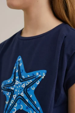 Meisjes singlet met embroidery
