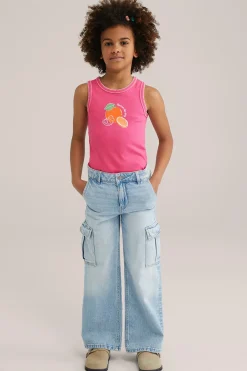 Meisjes singlet met opdruk