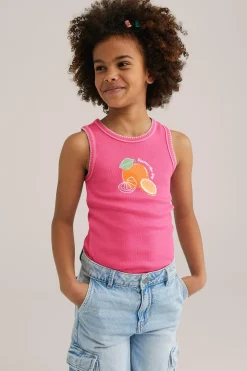 Meisjes singlet met opdruk